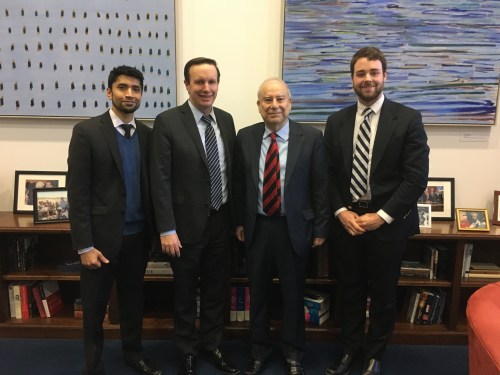 AA, PB, and Arsalan Suleman with Sen Murphy 3.22.17